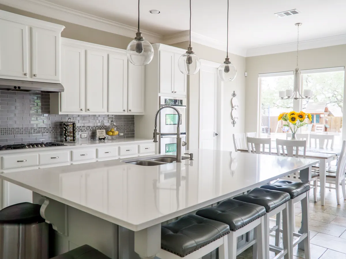 The same kitchen photo, bright and clear - after