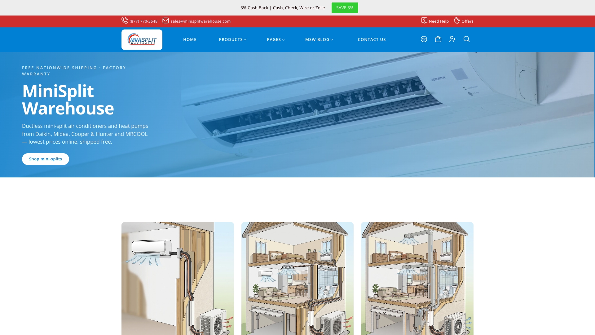 Wholesale Central AC Systems at Mini Split Warehouse