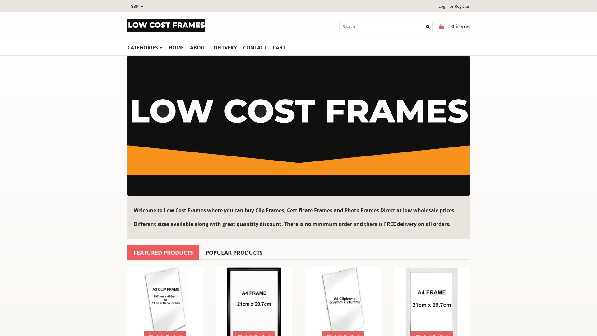 A4 Clip Frame With Shatterproof Styrene Front – Easy Clip Certificate Display, Wall-Mounted, Clear Finish